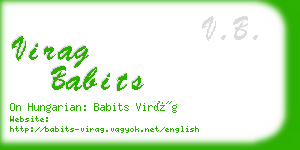 virag babits business card